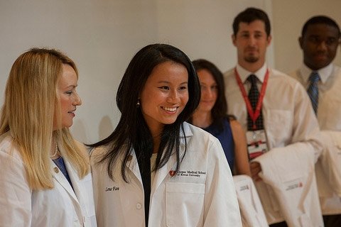 medical student smiling