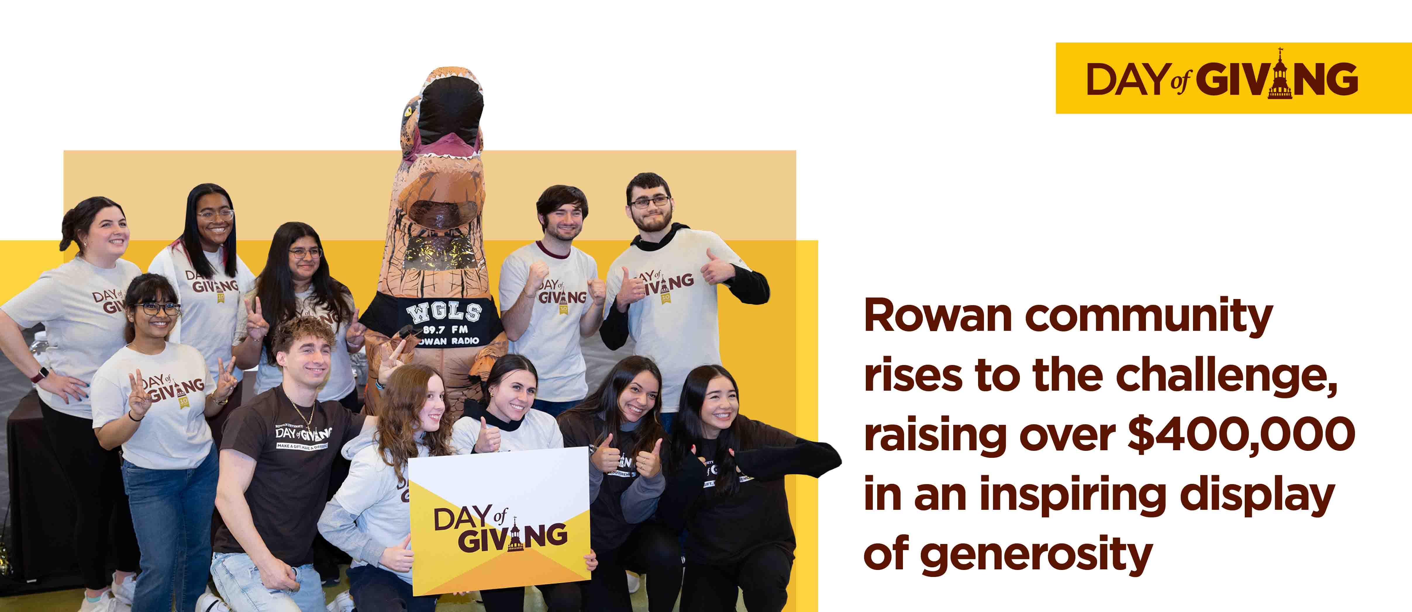 Rowan community rises to the challenge, raising over $400,000 in an inspiring display of generosity