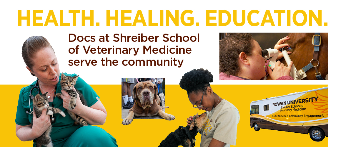 Health. Healing. Education. Docs at Shreiber School of Veterinary Medicine serve the community 
