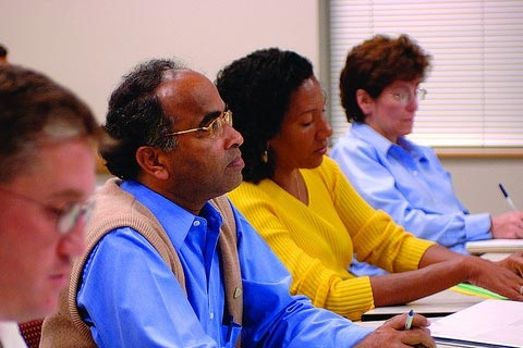 graduate students in class