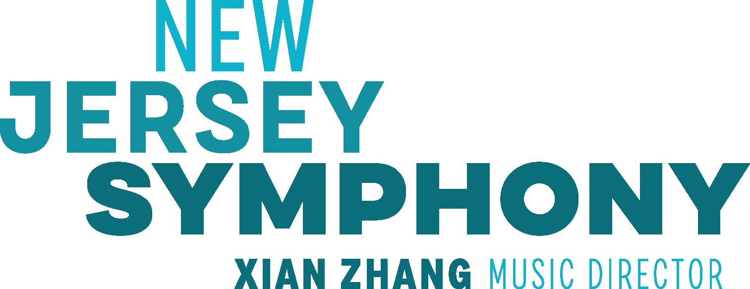 Logo that reads: "New Jersey Symphony - Xian Zhang, Music Director"