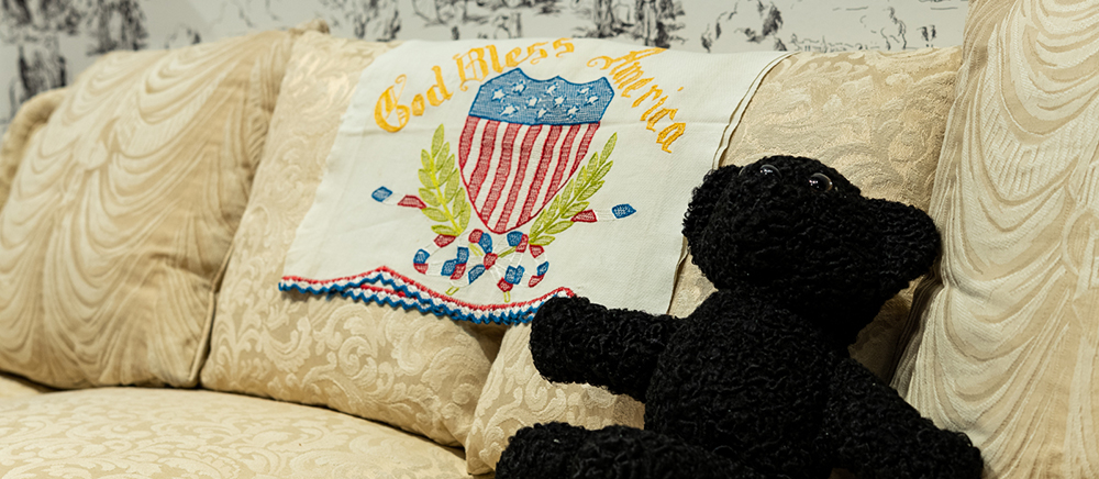 Black White and Red All Over installation detail