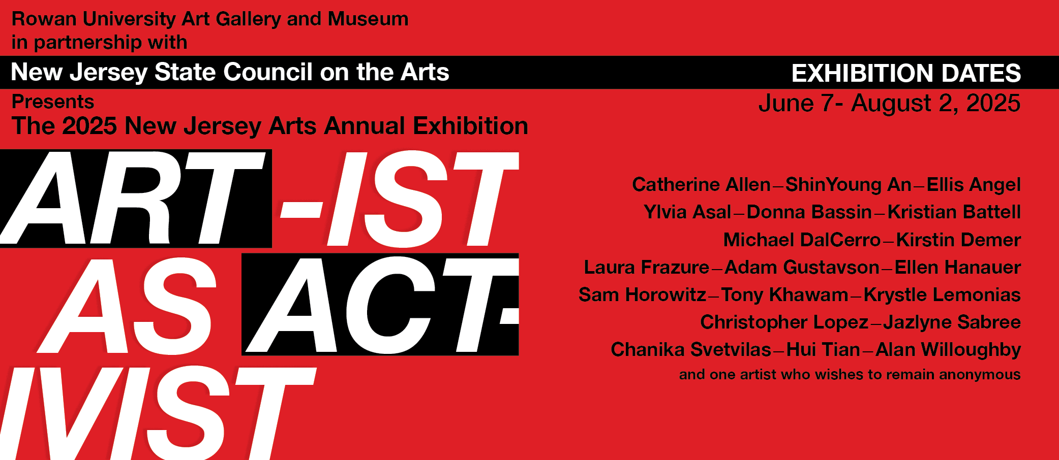 NJAA25 Artist as Activist