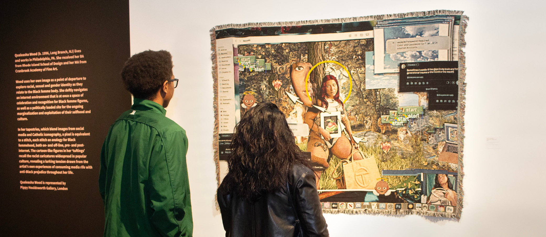 visitors looking at Qualeasha Wood / code_eden