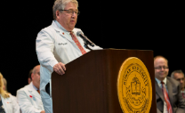 Guest speaker, Jeffrey K. Cohen, MD, president of Allegheny General Hospital, addresses the audience at CMSRU's 2019 White Coat Ceremony.