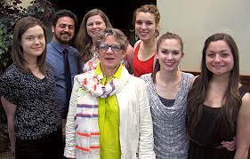 Susan Bowman and students