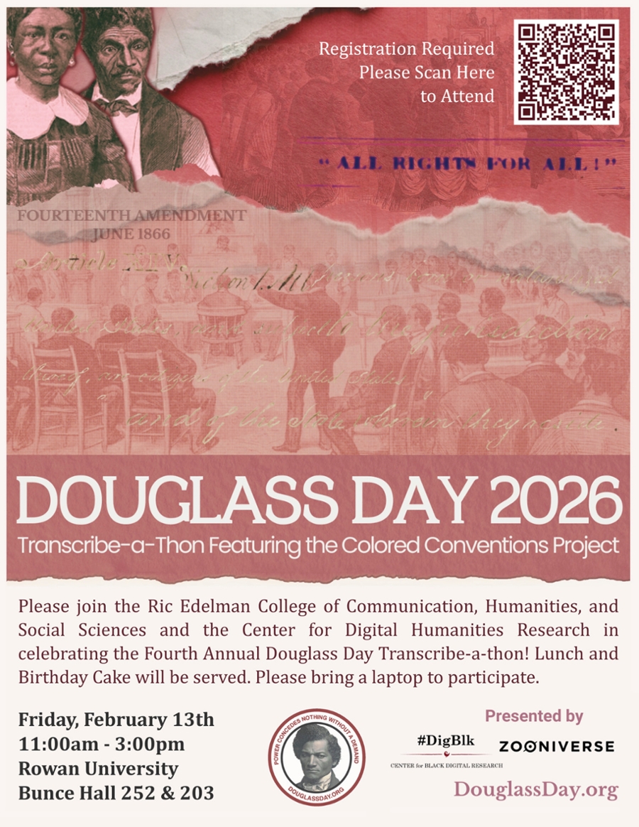 Douglass Day flyer with black and white images of historical Black figures