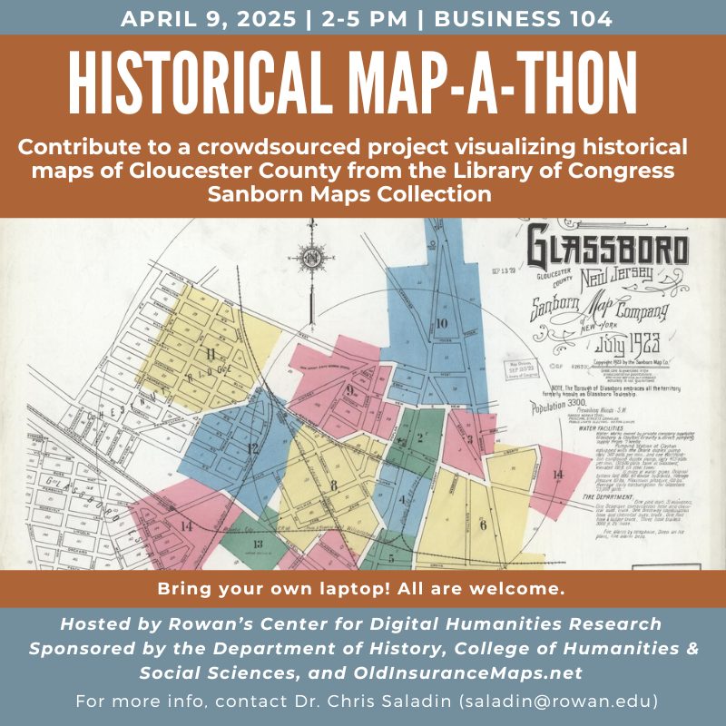 Flyer with map of Glassboro for Historical Marathon