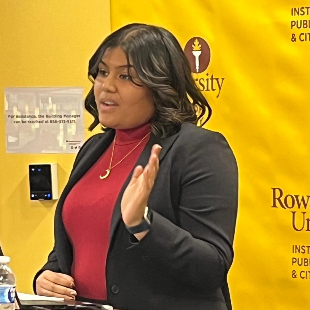 Hafiza Kazi speaking at the Spring 2024 RIPPAC Open House
