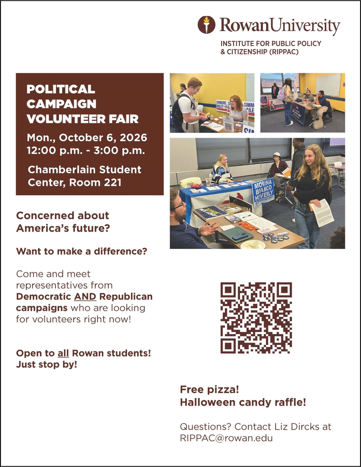 A flyer for RIPPAC's 2026 Political Campaign Volunteer Fair