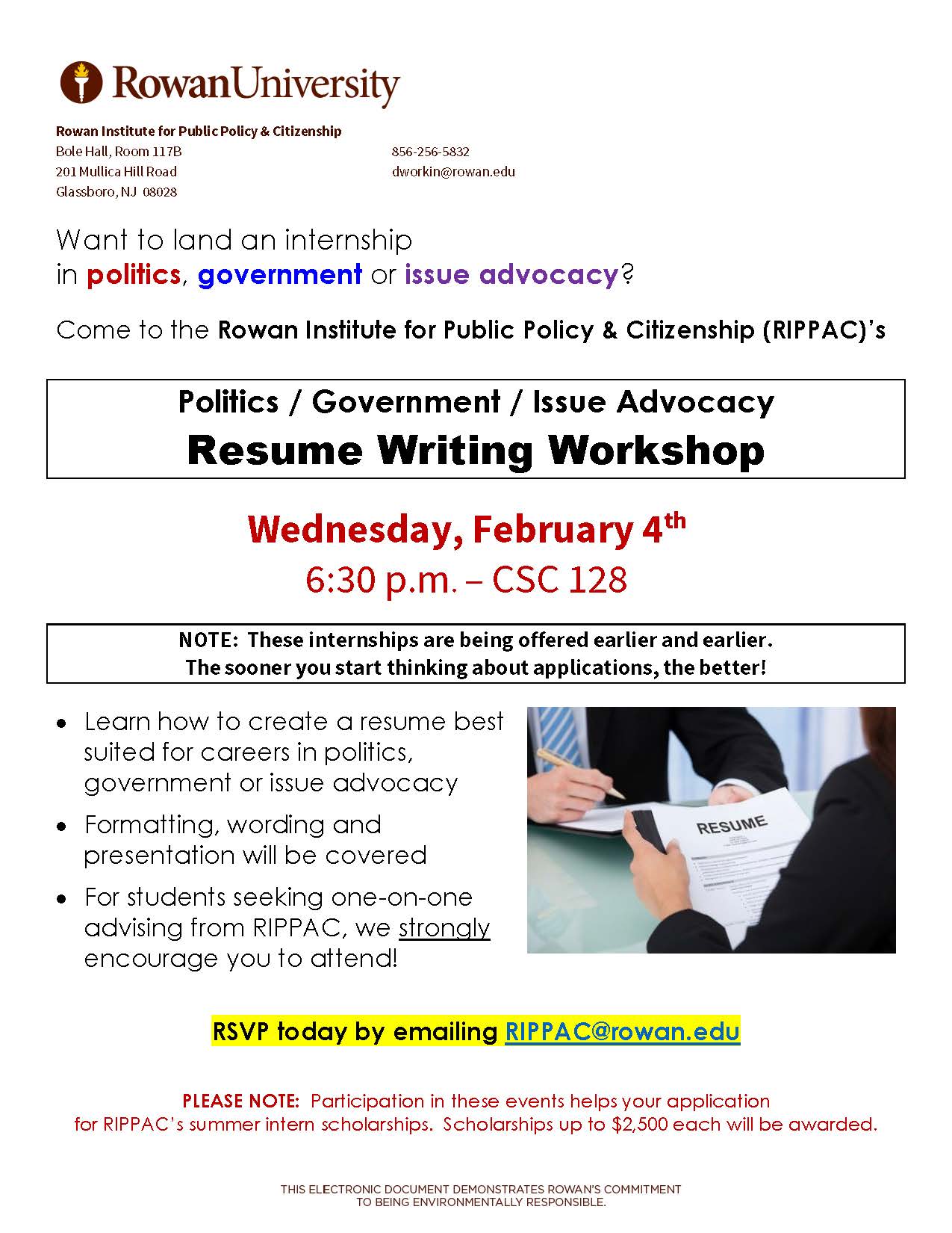 RIPPAC Resume Writing Workshop February 4 2026