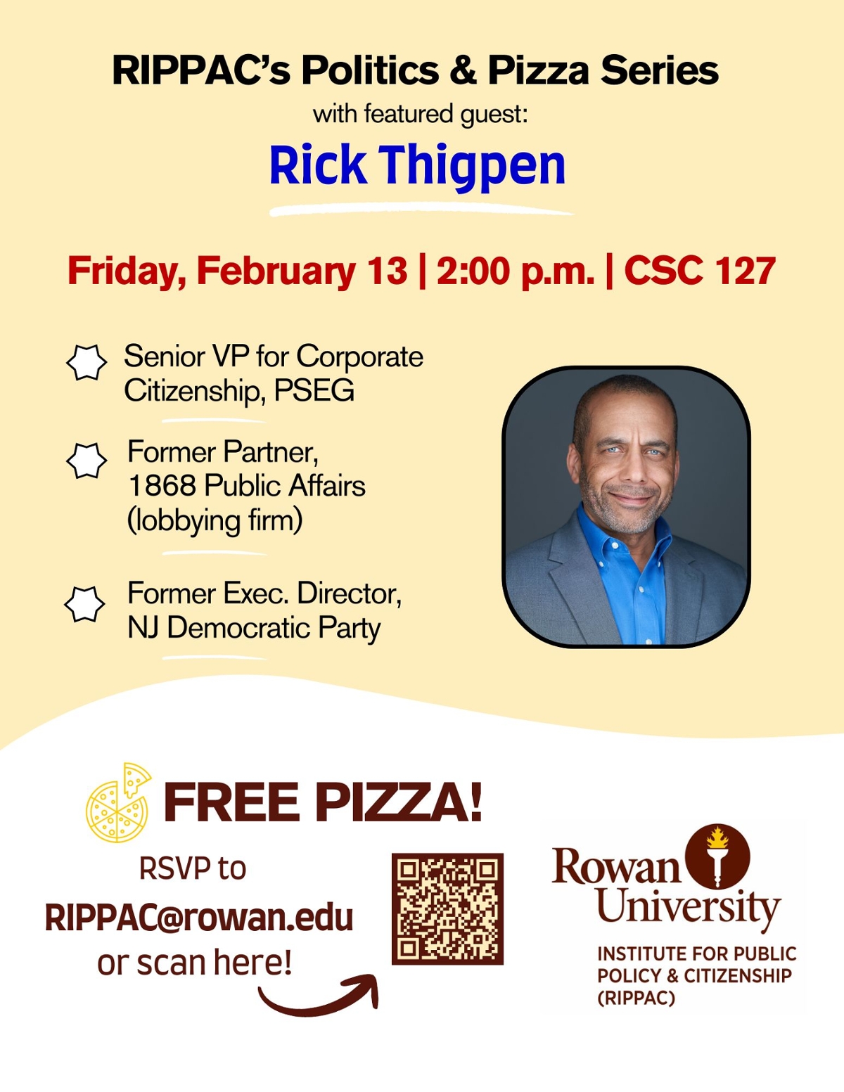 Politics & Pizza Lunch with Rick Thigpen