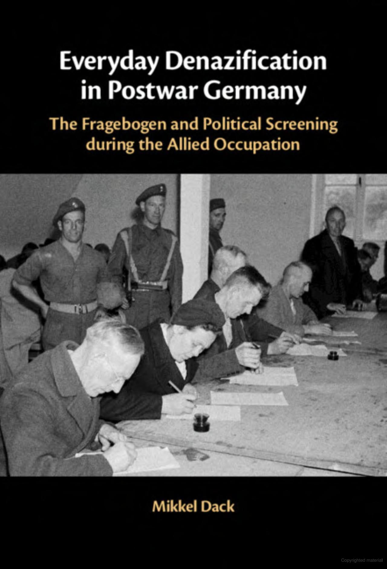 everyday denazification in postwar germany