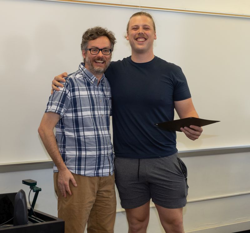 Max Armstrong receiving the 2023 PHWR Senior of Distinction in World Religions Award