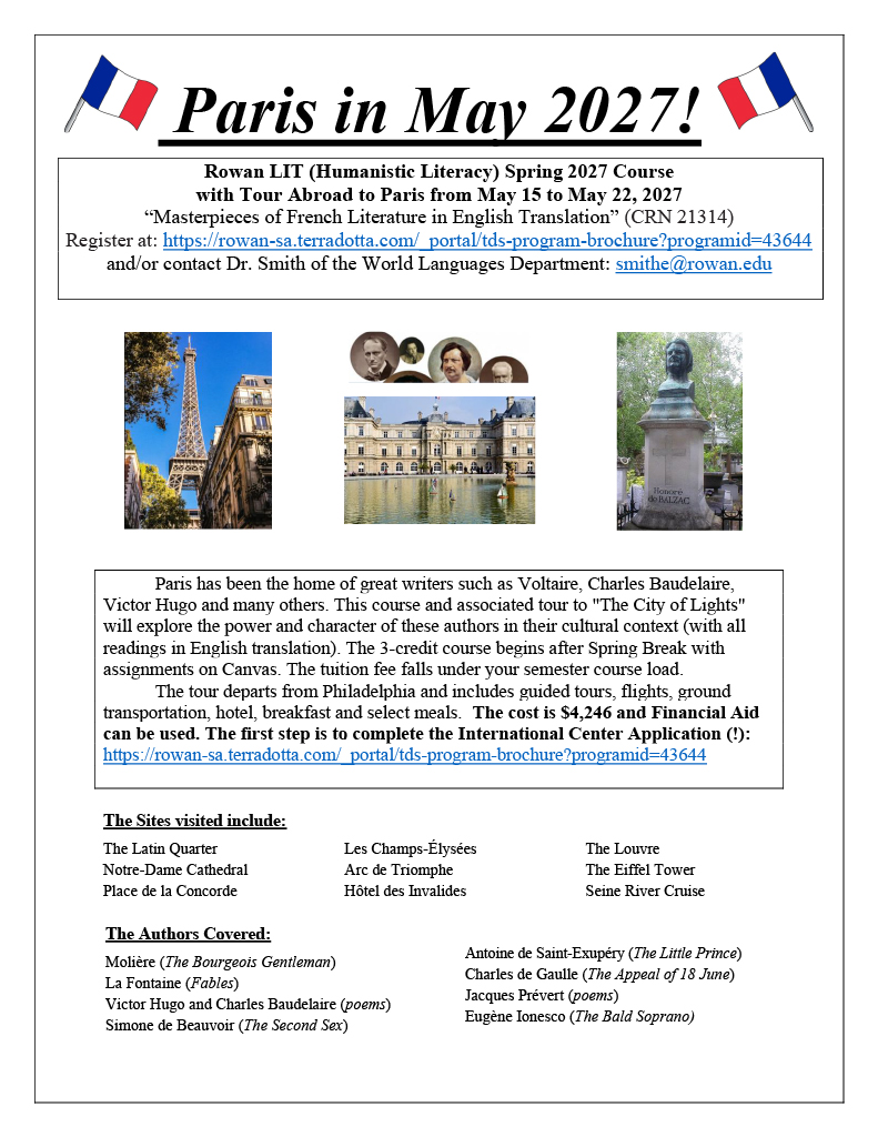 Paris trip in May 2027 flyer.